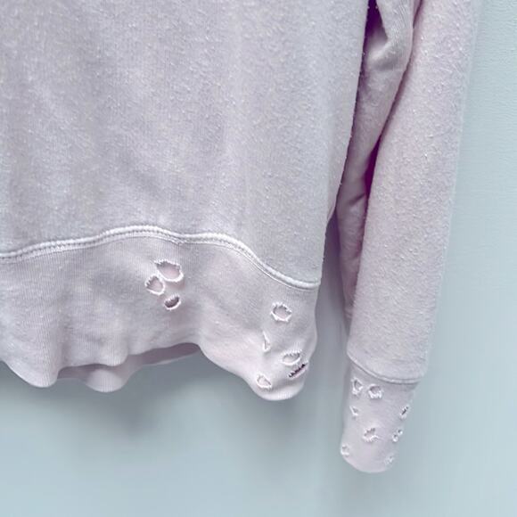 Zadig & Voltaire Destroyed Rock Sweatshirt Size S in Pink - Picture 4 of 13